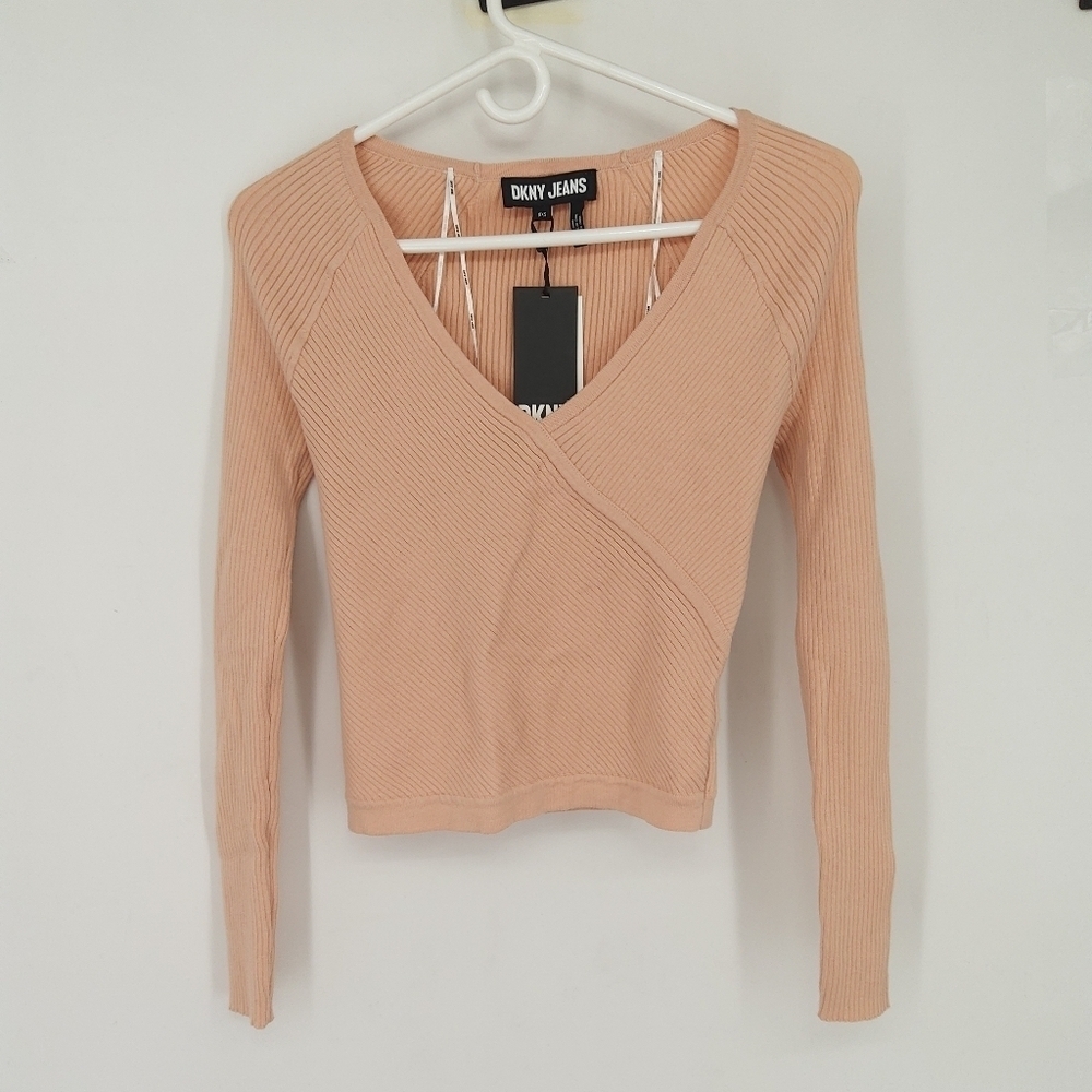 DKNY JEANS NWT XXS RIBBED, CROPPED SWEATER